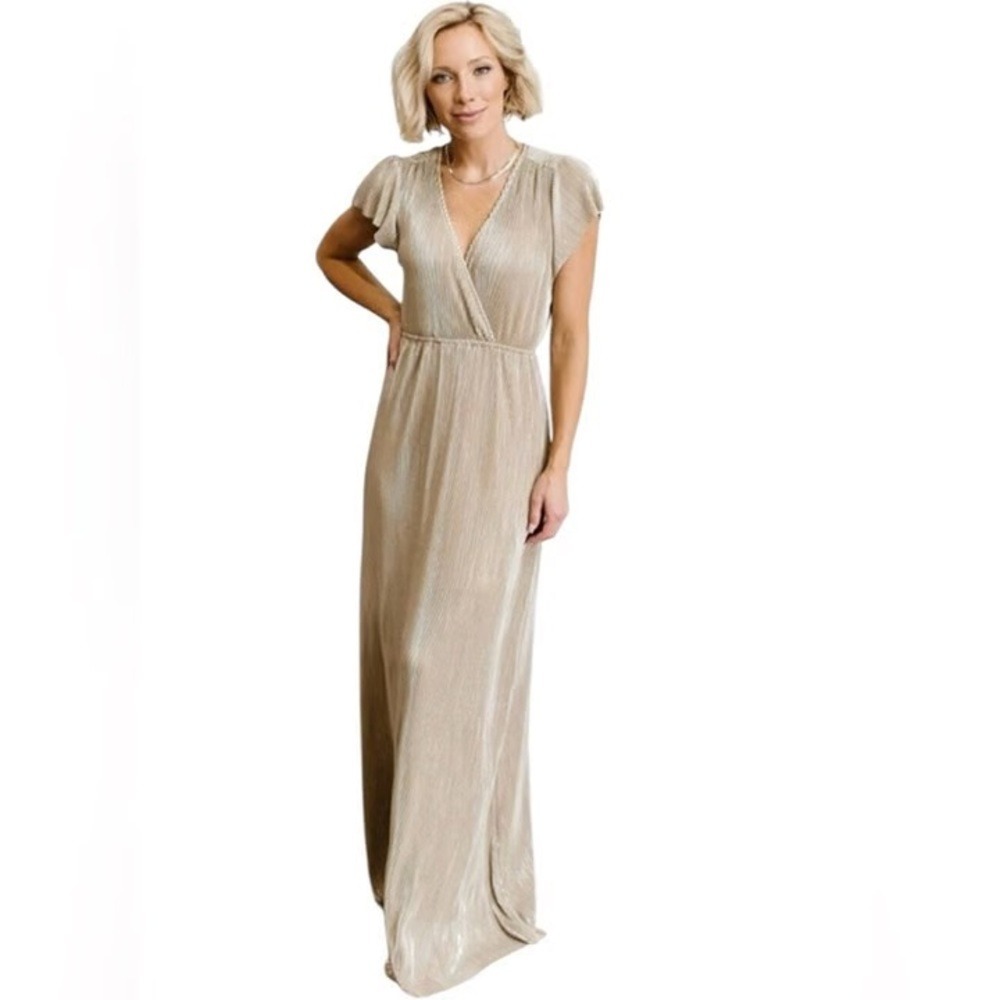 Baltic‎ Born Athena Pleated Maxi Dress, Size M